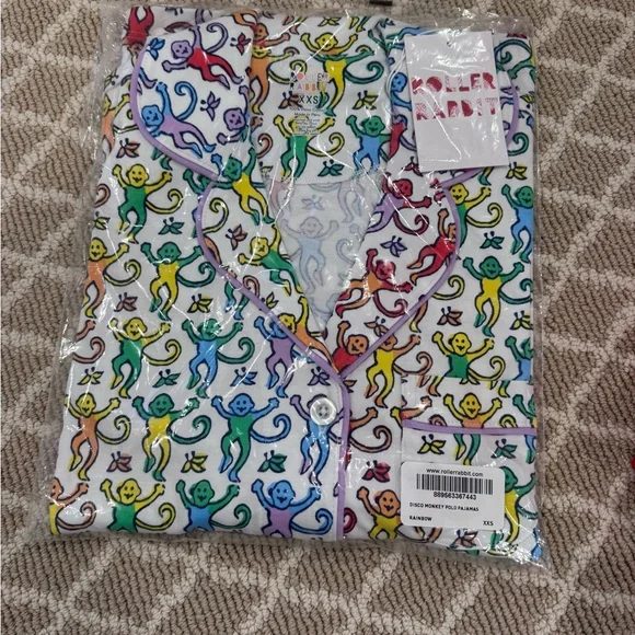 Roller Rabbit Disco Monkey Polo PJ Set - Picture 4 of 4